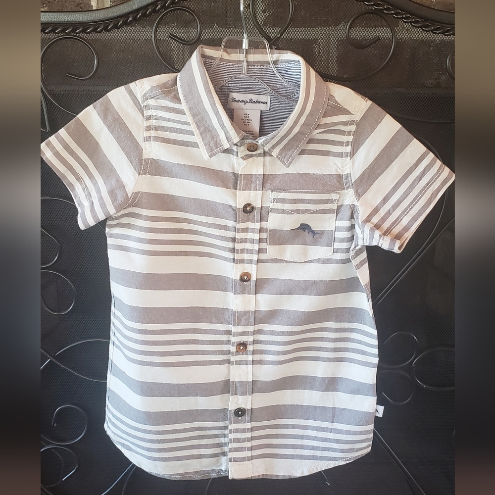 Tommy Bahama Boy's Button- Front Shirt size 4 EUC!